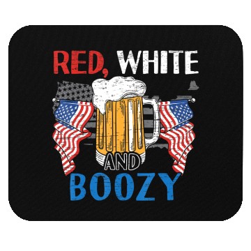 Discover Red White And Boozy made for a Patriotic American Mouse Pads