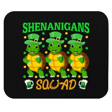 Discover Shenanigans Squad St. Patrick’s Day Cute Turtle Mouse Pads