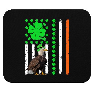 Discover Vintage Irish American Flag Eagle St Patrick’s Day Mouse Pads