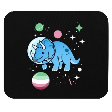 Discover Abrosexual Pride Triceratops Astronaut Mouse Pads