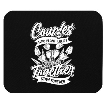Discover Tulip Gardening Couple Mouse Pads