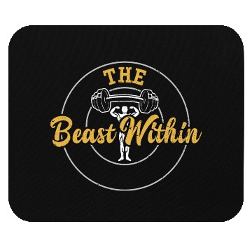 Discover The Beast Within - Gym Mouse Pads