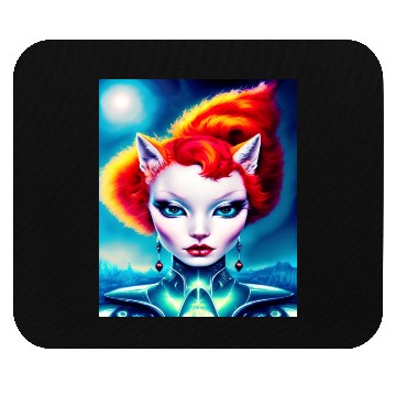 Discover "Alien Cat Woman" Mouse Pads