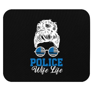 Discover Police Wife Life Cop Law Enforcement Officer Mouse Pads