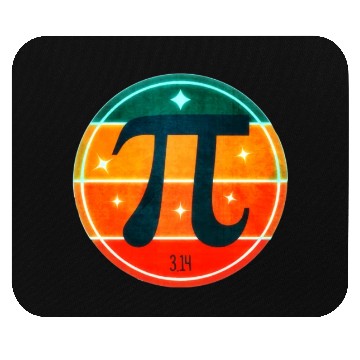 Discover PI Day Retro Sunset Design Mouse Pads