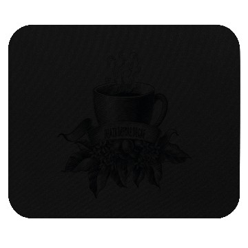Discover Death Before Decaf Line Art Mouse Pads