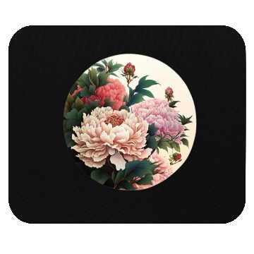 Discover Peony flowers Mouse Pads