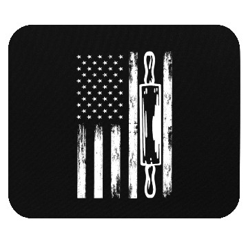 Discover USA Flag Bread Baker America Mouse Pads