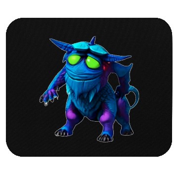 Discover blue realistic monster Mouse Pads