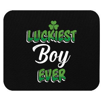 Discover St. Patrick's Day saying Luckiest Boy ever Mouse Pads