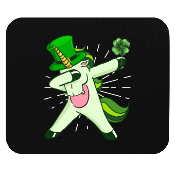 Discover Dabbing unicorn shamrock St. Patrick's Day Mouse Pads