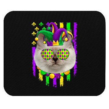 Discover American Flag Mardi Gras Cute Birman Cat Lover Mouse Pads