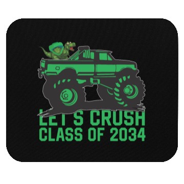 Discover Lets crush class of 2034 dark green vehicle sketch Mouse Pads