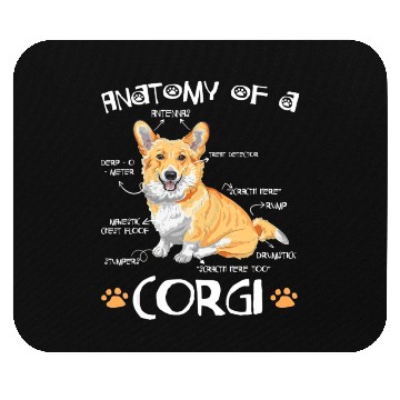 Discover Anatomy Of A Corgi Funny Corgi Dog Lover Pet Owner Mouse Pads