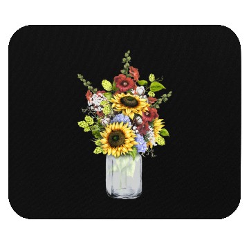Discover Sunflower Mason Jar Flower Mouse Pads