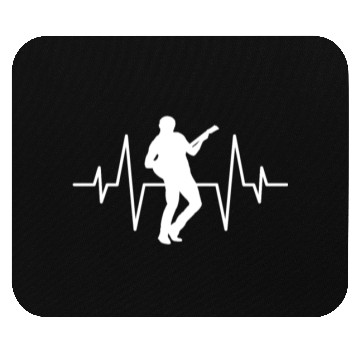 Discover guitar player heartbeat Mouse Pads