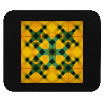Discover Sunny Yellow Tartan Design Mouse Pads