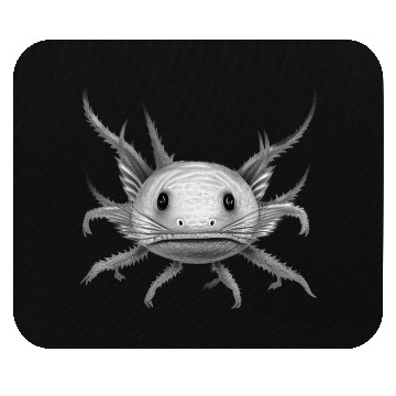 Discover axolotl staring at you - original color Mouse Pads