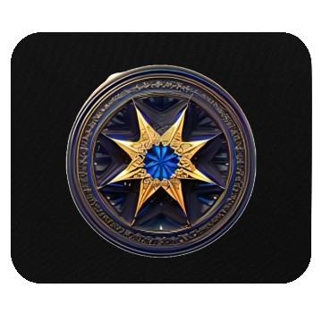 Discover gold star with design Mouse Pads