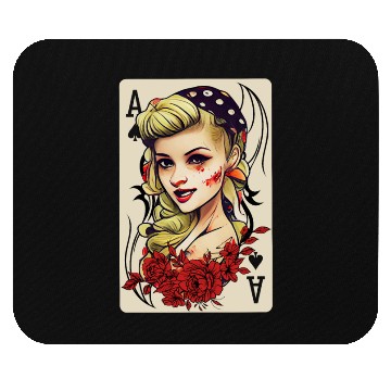 Discover Rockabilly 50s Pin Up Zombie Psychobilly Ace Card Mouse Pads