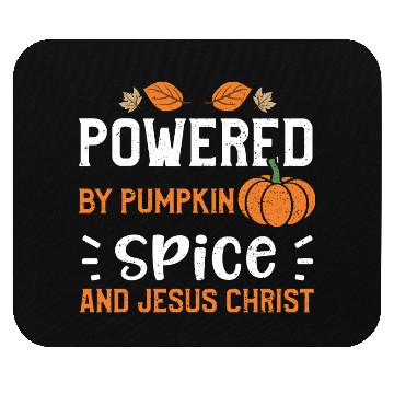 Discover Powered By Pumpkin Spice And Jes... Mouse Pads