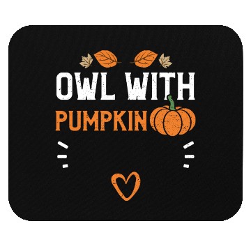 Discover Owl With Pumpkin - Pumpkin Mouse Pads