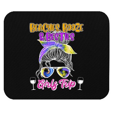 Discover Beaches Booze Besties Girls Trip Spring Break Mouse Pads
