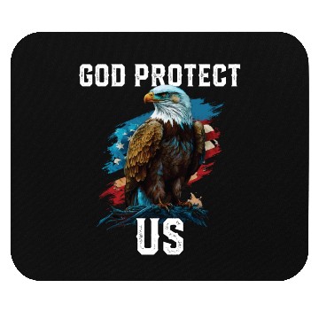 Discover God Protect US American Bald Eagle Christian 4th Mouse Pads