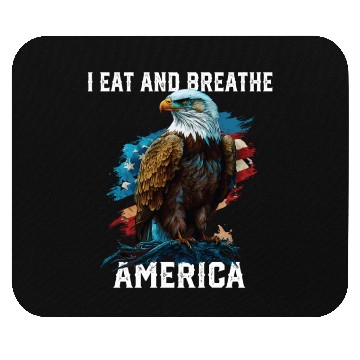 Discover I Eat and Breathe America American Bald Eagle Mouse Pads