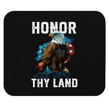 Discover Honor Thy Land American Bald Eagle America USA Mouse Pads