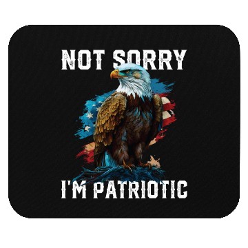 Discover Not Sorry I'm Patriotic American Bald Eagle Mouse Pads