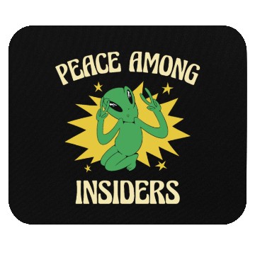 Discover Alien Peace Alien Head Martian Space Outsider Mouse Pads