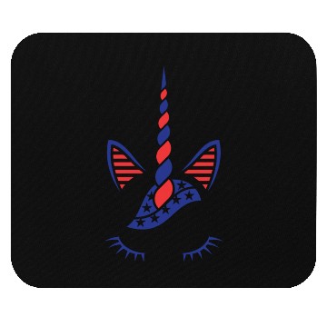 Discover USA Flag Unicorn Sublimation Mouse Pads