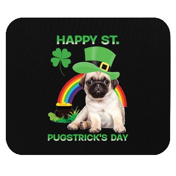 Discover Happy St Pugstrick's Day Funny Pug Lover Presents Mouse Pads