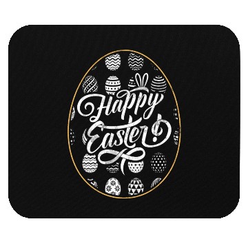 Discover Happy Easter Motif Easter Eggs Funny Easter Bunny Mouse Pads