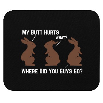 Discover Happy Easter Motif Easter Eggs Funny Easter Bunny Mouse Pads