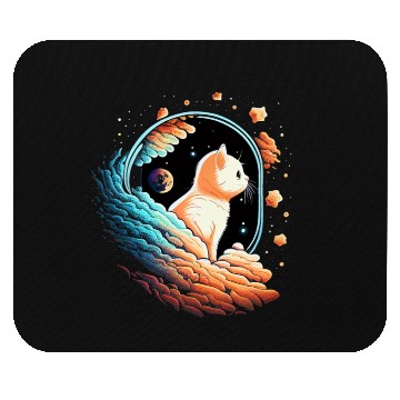 Discover Astronaut Cat Space Cat on Galaxy Cat Lover Mouse Pads