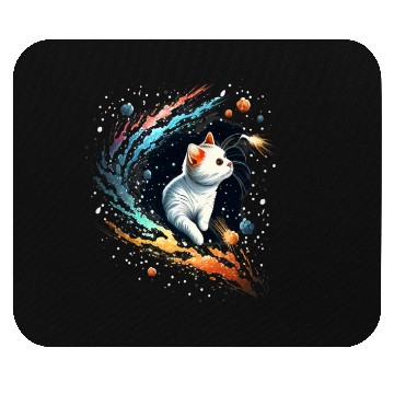 Discover Astronaut Cat or Space Cat on Galaxy Cat Lover Mouse Pads