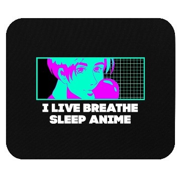 Discover I Live Breathe Sleep Anime Funny Japanese Humor Ja Mouse Pads