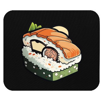 Discover Sushi print Mouse Pads