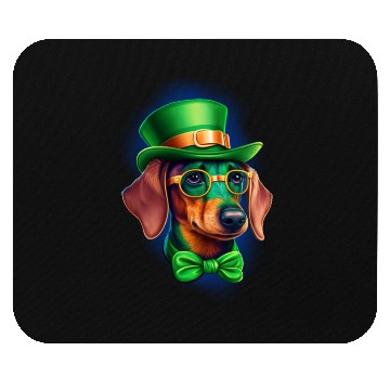 Discover St. Patricks Day Dachshund Wiener Dog Shamrock Mouse Pads