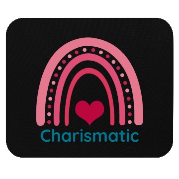 Discover Charismatic Viva Magenta Boho Rainbow Mouse Pads