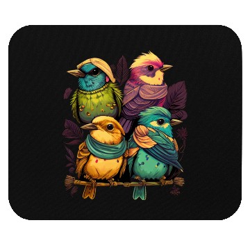 Discover Bird Family Mouse Pads