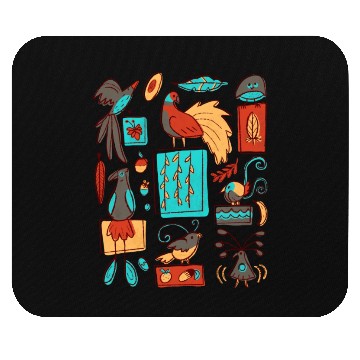 Discover Retro 1950s Birds Of Paradise Pattern Mouse Pads