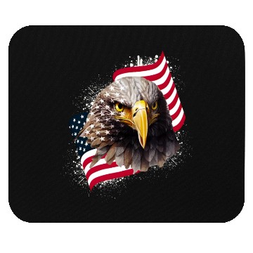 Discover Patriotic Eagle US American Flag Bald Eagle USA Mouse Pads