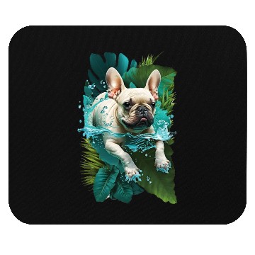 Discover French Bulldog on Vacation Mode Mouse Pads