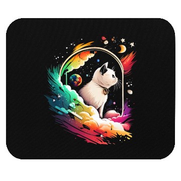 Discover Space Cat on Galaxy Cat Lover Mouse Pads