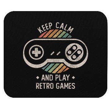 Discover Retro Gaming Keep Calm Spruch Games Nerd Geek Mouse Pads