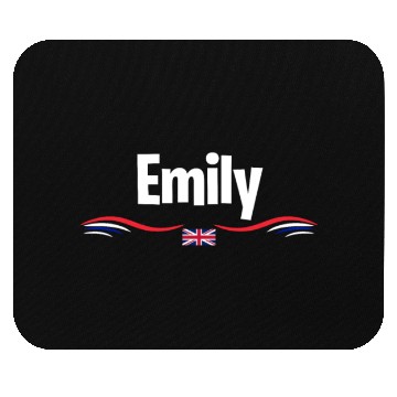 Discover UK Flag Emily England Girl British Birthday Name Mouse Pads