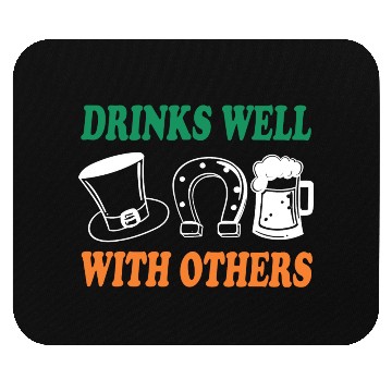Discover Shamrock Drinks Well With Others St Patrick's Day Mouse Pads